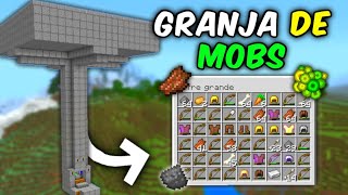 COMO HACER una GRANJA DE MOBS en MINECRAFT BEDROCK 120 [upl. by Reivazx]