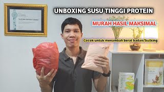 UNBOXING SUSU TINGGI PROTEINCOCOK UNTUK BULKINGMASSA OTOT [upl. by Andriana702]