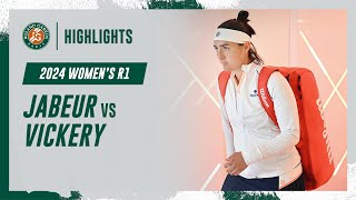 Jabeur vs Vickery Round 1 Highlights  RolandGarros 2024 [upl. by Pennington917]