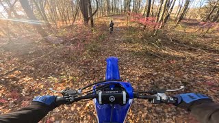 The YZ450F is SO FAST Power WHEELIES Trail Riding [upl. by Melliw]