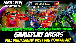 CARA MAIN ARGUS META SEKARANG❗ EMBLEM ARGUS amp BUILD ARGUS TERSAKIT 2023❗ TUTORIAL amp GAMEPLAY ARGUS [upl. by Earle]