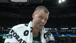 Kristaps Porzingis PostGame Interview  Boston Celtics vs New Orleans Pelicans [upl. by Sakram629]