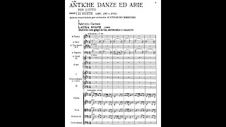 O Respighi  Ancient Airs and Dances  Suite No 2 SCORE VIDEO [upl. by Atteuqihc]