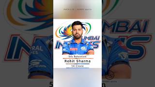 Mumbai Indians Retained Players In IPL 2025 Mega Auction 💙💪🔥 mumbaiindians rohitsharma ipl2025 [upl. by Naujak]