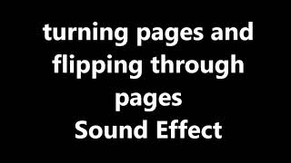 turning pages and flipping through pages Sound Effect [upl. by Ecreip]