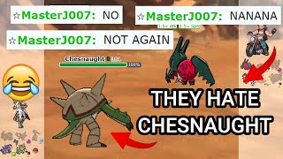 This Player Hates Chesnaught Pokemon Showdown Random Battles HIgh Ladder [upl. by Rabi]