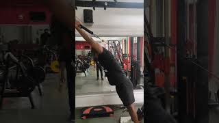 Cable tricep extensiongym motivation youtube trending [upl. by Enidaj]