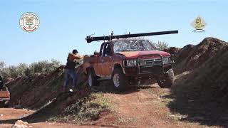 M40 106mm Recoilless rifle on the pickup is shooting [upl. by Jeffy]