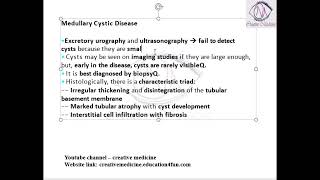 Lec 1 Medullary Cystic Disease [upl. by Earlie]