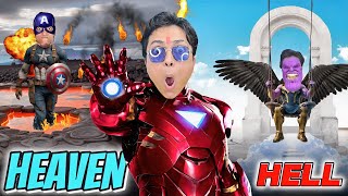 Ironman stuck in HELL  HEAVEN game SEASON 1😱😈👿🪽😇👼 [upl. by Ettegdirb]