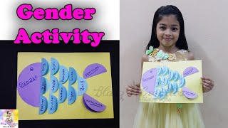 English GrammarGender Activity Simple paper craft for Kids Kids Activity with Fish for 14 class [upl. by Horatius327]