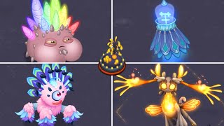 Light Island  All New Monsters Sounds amp Animations  My Singing Monsters [upl. by Ahseina]