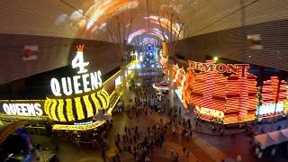 SlotZilla Zipline Zoomline over Fremont Street in Downtown Las Vegas [upl. by Handler]