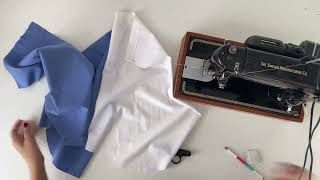 Upcycling button up shirt sleeves into a bag Tutorial part 1 [upl. by Ettennej]