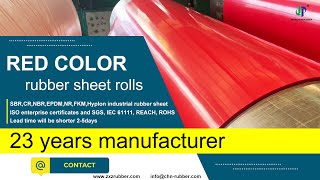 red color rubber sheet SBR Natural rubber roll manufacturer [upl. by Catherine558]