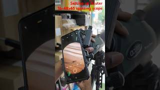 setting up Acuter 1648x65 waterproof spotting scope amp tripod mobilephotography rs18500 shorts [upl. by Ahsirat]