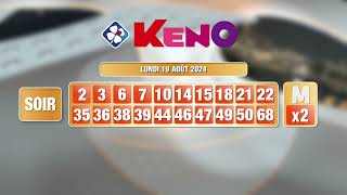 Tirage du soir Keno® du 19 août 2024  Résultat officiel  FDJ [upl. by Puri672]