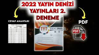 Yayın Denizi Türkiye Geneli 2Deneme Cevap Anahtarı ve PDF yayınlandı [upl. by Mikah]