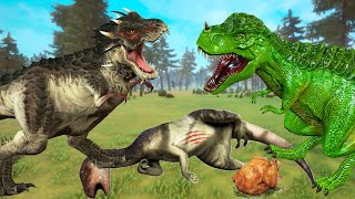 T Rex vs Spinosaurus Baryonyx Carnotaurus Allosaurus Carcha Ceratosaurus  Dinosaurs Fighting [upl. by Thanasi]