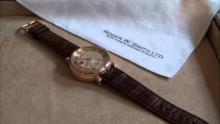 Watchmaker Roger W Smith presents his GrandDate Tourbillon wristwatch [upl. by Verine]