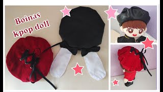 Kpop doll  Como hacer una boina para dolls   Ropa para doll [upl. by Bronwyn]