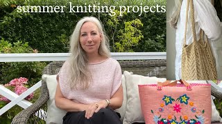 A knitting episode 18 a tee a bag amp 3 new WIPs [upl. by Milli]