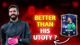 FC MOBILE TOTY 92 RATED GOALKEEPER ALISSON GAMEPLAY REVIEW [upl. by Namrej]