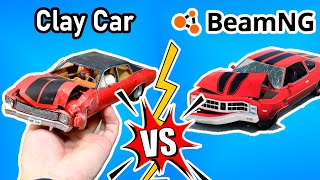 Crash Test  BeamNG Drive VS Clay Car [upl. by Adnorhs]