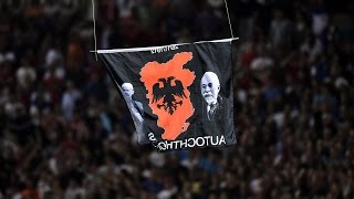 Serbia Albania Soccer Game Abandoned After Drone Incident [upl. by Seditsira]