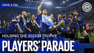 PLAYERS PARADE ⭐⭐  HOLDING THE 202324 TROPHY 🏆🖤💙 [upl. by Werda]