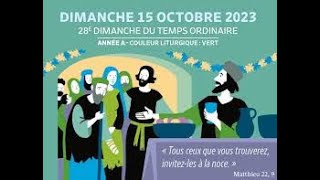 NOCES DE DIEU ET DE LHUMANITÉMÉDITATION DU 28e DIMANCHE ORDINAIRE APÈRE LUCFRANCK JEANPIERRE [upl. by Nairot277]