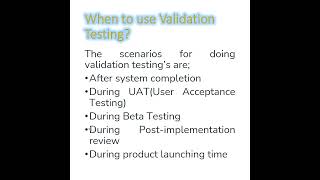 Validation Testing  Testing  Tutorial  Testing Labs A to Z Shorts5 [upl. by Ayad]