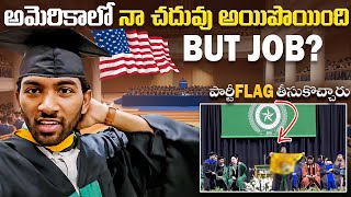 🇺🇸 My Graduation ceremony VLOG  Signature vlogs telugu [upl. by Sekofski]