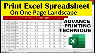 how to print excel sheet in a4 size full page landscape [upl. by Kain]