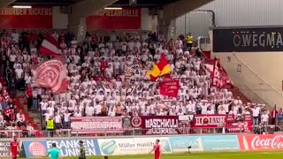 Choreo und Support der Würzburger Kickers beim aufstiegsspiel zur 3 Liga gegen Hannover 96 II 10 [upl. by Lyontine115]