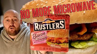 NEVER COOK A RUSTLERS IN THE MICROWAVE AGAIN  I Cook the Deluxe Bacon Cheeseburger in the AIR FRYER [upl. by Suzi]