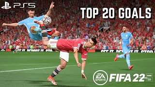 FIFA 22  TOP 20 GOALS 1  4K [upl. by Shanna17]