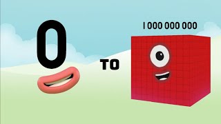 Numberblocks  Numbers 0 to 1000000000  Learn To Count BONUS AT THE START [upl. by Ordisy]