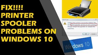 FIX printer spooler problems on Windows 10 [upl. by Etheline471]