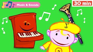 The Notekins  Learn Musical Instruments for Kids  Early Learning Videos  Flute  Piano [upl. by Ethbun]