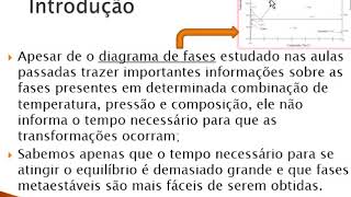 Materiais de Construção Mecânica aula 7 parte1 U3S1  Tratamentos Térmicos  Diagramas TTT e TRC [upl. by Sitof]