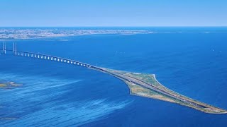 Traveling from Sweden 🇸🇪 to Denmark 🇩🇰 Oresund Bridge and tunnel by TruckInformation Drivers [upl. by Aiveneg]