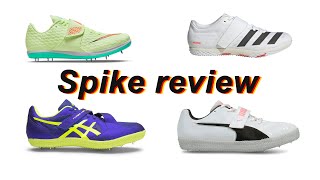 Reviewing top high jump spikes nike adidas puma and asics 2022 [upl. by Ellinnet]