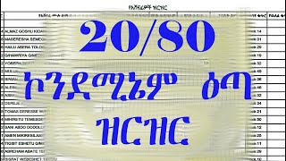 2080 ኮንደሚኔም ዕጣ ዝርዝር  የ2015 ኮንደሚኔም ዕጣ ዝርዝር  2015 ኮንደሚኔም [upl. by Ardnac246]