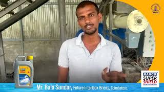 Ramco Super Shield Integral Waterproofing Product  Testimonial from Brick Mfgr  Mr Bala Sundar [upl. by Erreipnaej211]