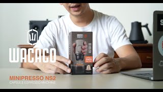 รีวิว Wacaco Minipresso NS2 –เครื่องทำกาแฟแคปซูลไซส์แค่ฝ่ามือ ทำง่าย พกไปเที่ยวได้ทุกที่ [upl. by Atnod338]