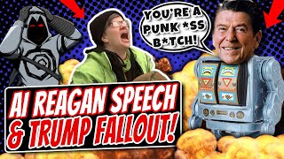 Donald Trump Becomes A MARTYR  Twitter LOSES THEIR MIND Over New AI RONALD REAGAN SPEECH [upl. by Nytsud262]