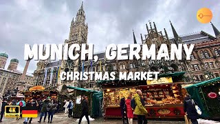 Munich Germany 4K Christmas Market Walking Tour 2023 [upl. by Horace]