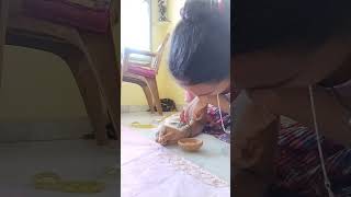 Plain saree convert into Designer saree part1 minivlog subscribe supportme shortvideo [upl. by Ttessil]