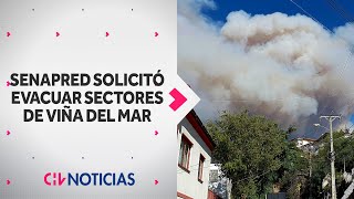 INCENDIO FORESTAL EN RUTA 68 Solicitan EVACUAR más de diez sectores en Viña del Mar  CHV Noticias [upl. by Farley915]